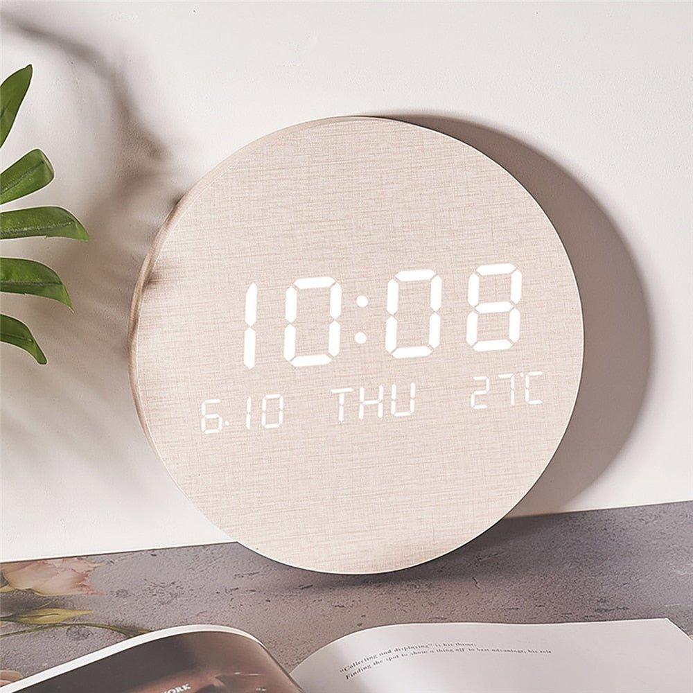Nordic Timekeeper Wall Clock – Sleek Design, Digital Readout, Rechargeable & Portable