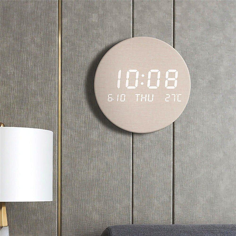 Nordic Timekeeper Wall Clock – Sleek Design, Digital Readout, Rechargeable & Portable