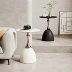Scandinavian Minimalist Side Table with Storage Rack - Nordic Lotus Style