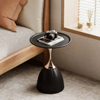 Scandinavian Minimalist Side Table with Storage Rack - Nordic Lotus Style