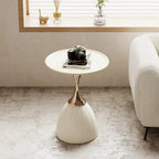 Scandinavian Minimalist Side Table with Storage Rack - Nordic Lotus Style