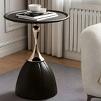 Scandinavian Minimalist Side Table with Storage Rack - Nordic Lotus Style