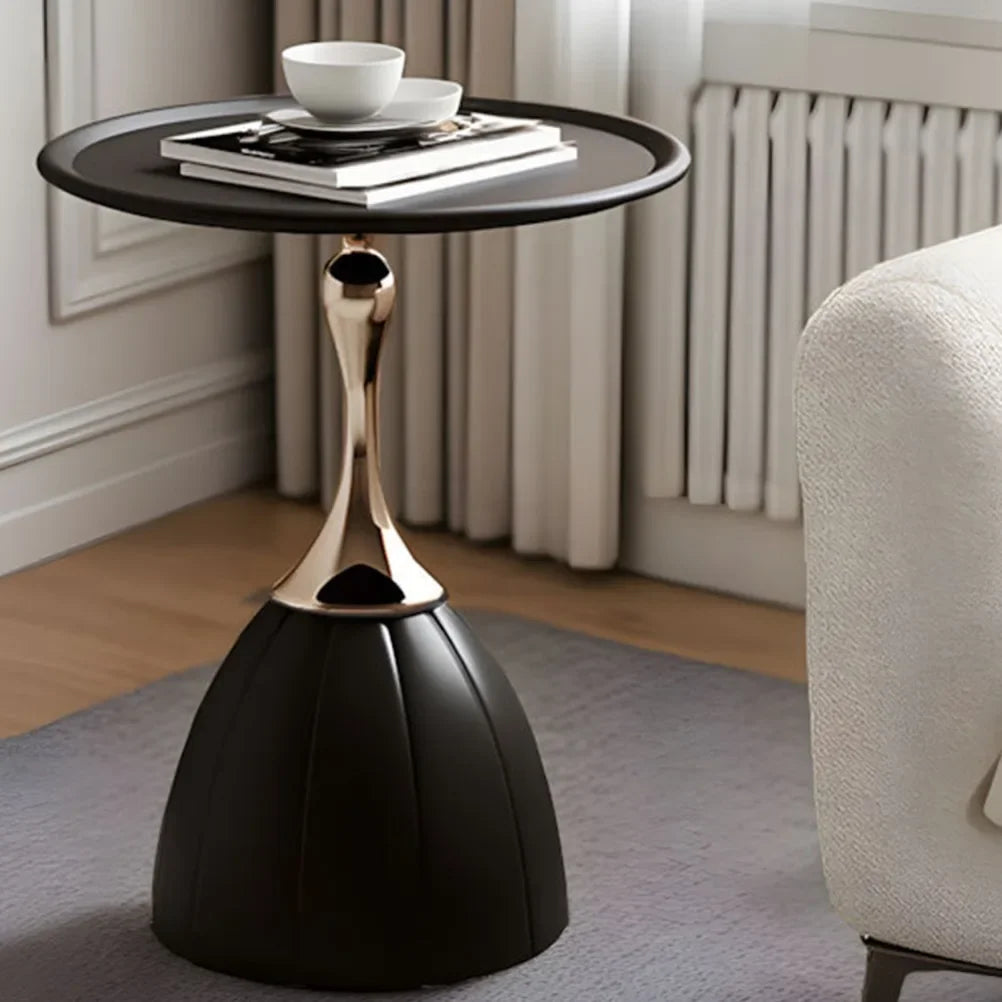 Scandinavian Minimalist Side Table with Storage Rack - Nordic Lotus Style
