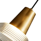 Adjustable Cord Glass Pendant Light – 5W Warm White LED Fixture
