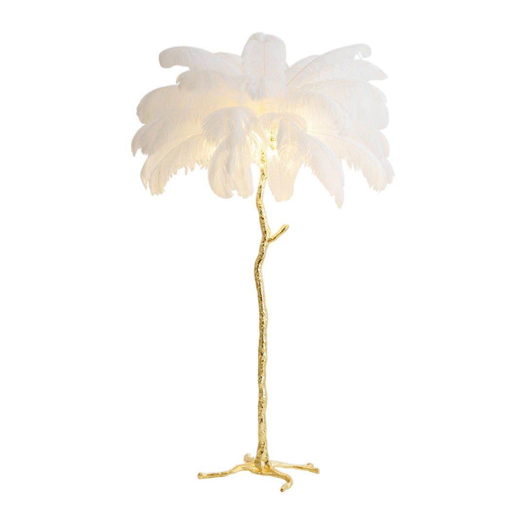 Feather-Designed Standing Lamp – Nordic Floor Light for Living Room, Warm LED, Four Color Options