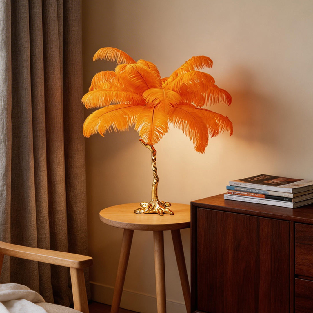 Feather-Designed Standing Lamp – Nordic Floor Light for Living Room, Warm LED, Four Color Options