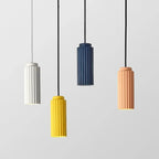 Elegant Ribbed White Pendant Light for Stylish Kitchens