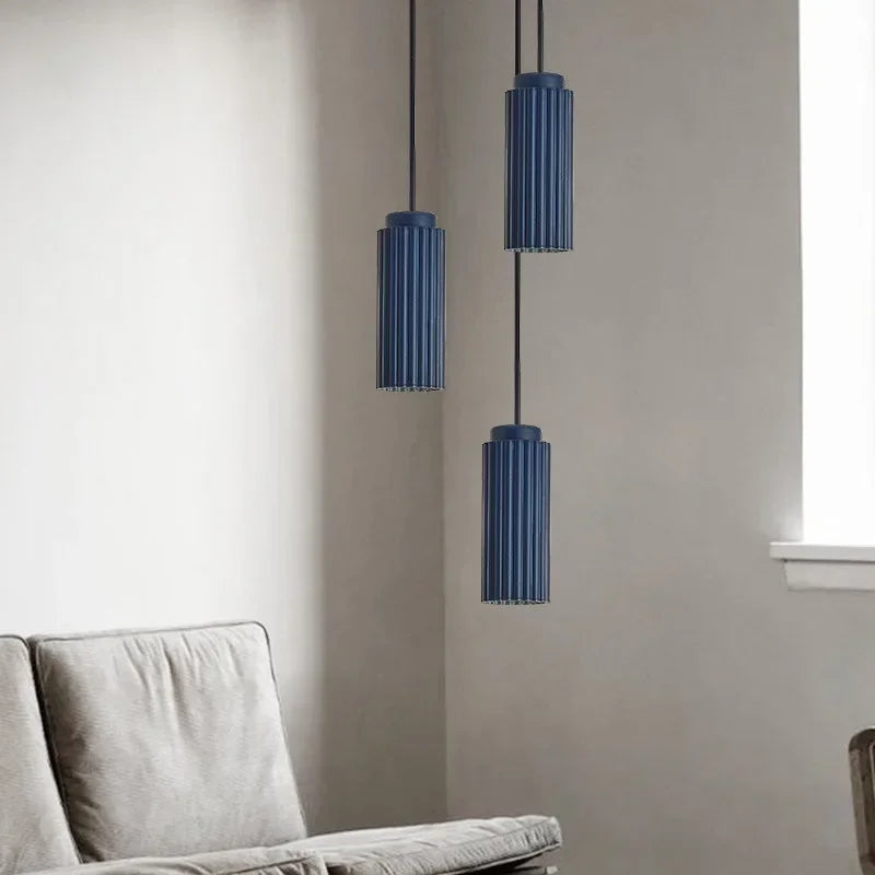 Elegant Ribbed White Pendant Light for Stylish Kitchens