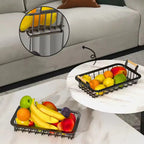 Elegant Dual-Layer Fruit and Vegetable Holder