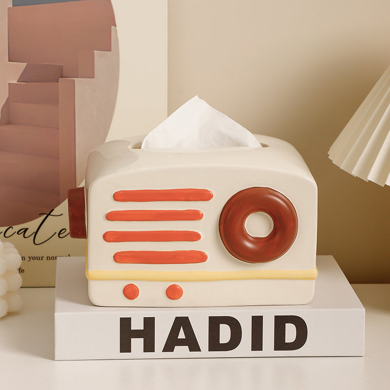 Vintage-Inspired Ceramic Tissue Dispenser