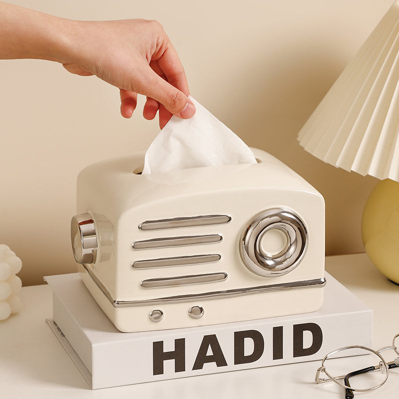 Vintage-Inspired Ceramic Tissue Dispenser