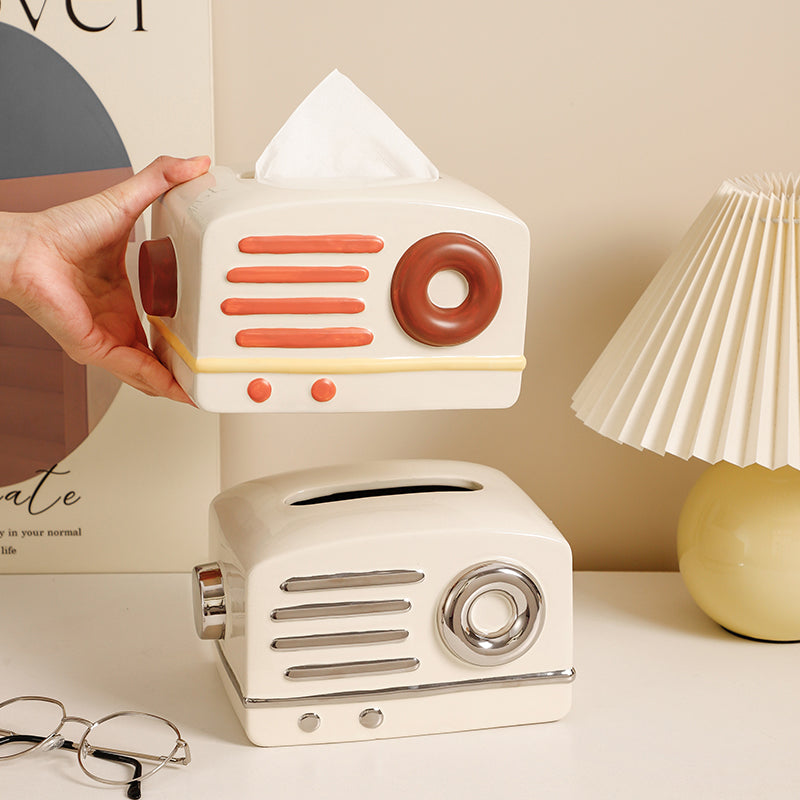Vintage-Inspired Ceramic Tissue Dispenser