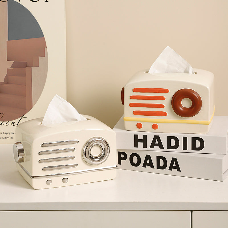 Vintage-Inspired Ceramic Tissue Dispenser