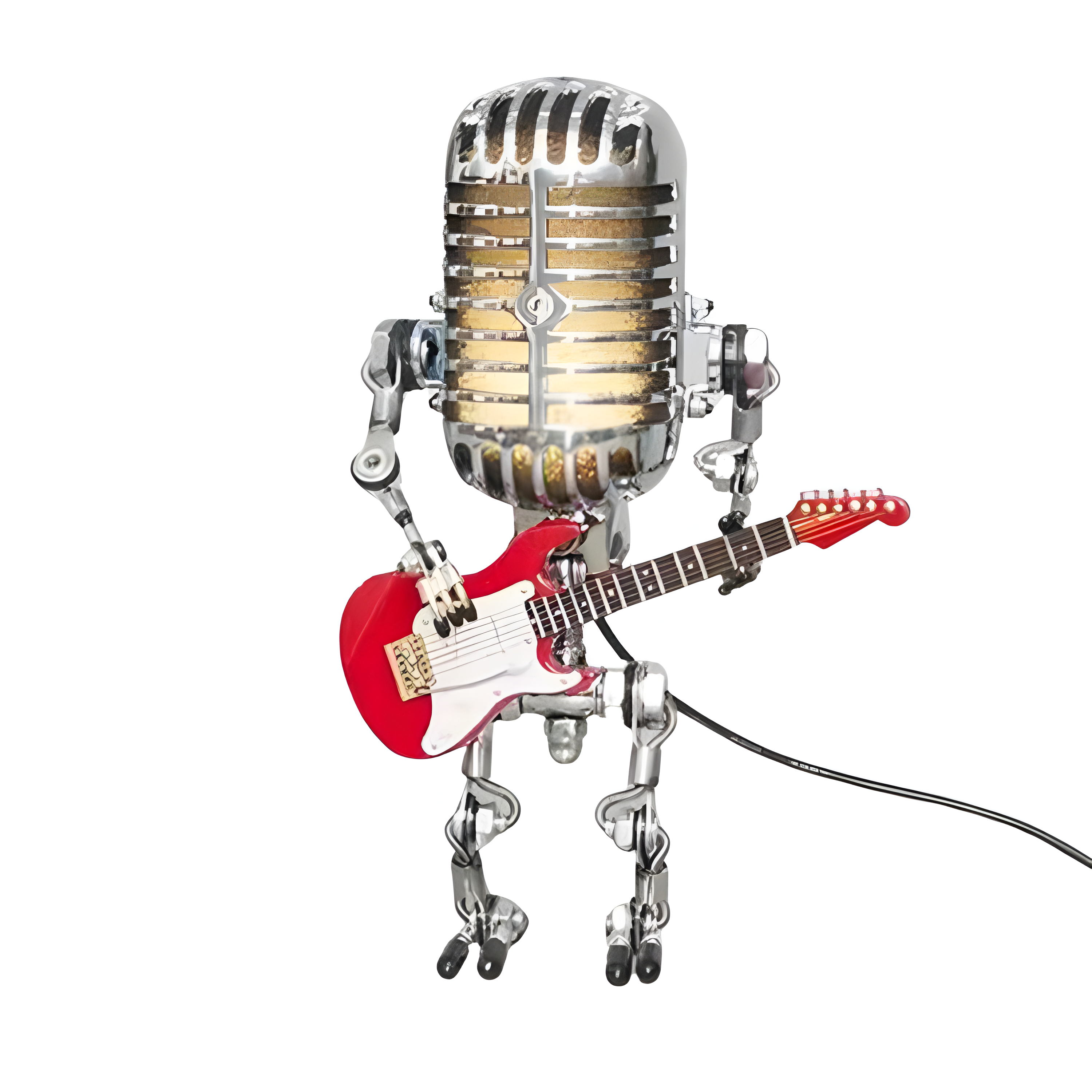 Retro-Inspired LED Microphone Table Lamp