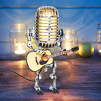 Retro-Inspired LED Microphone Table Lamp