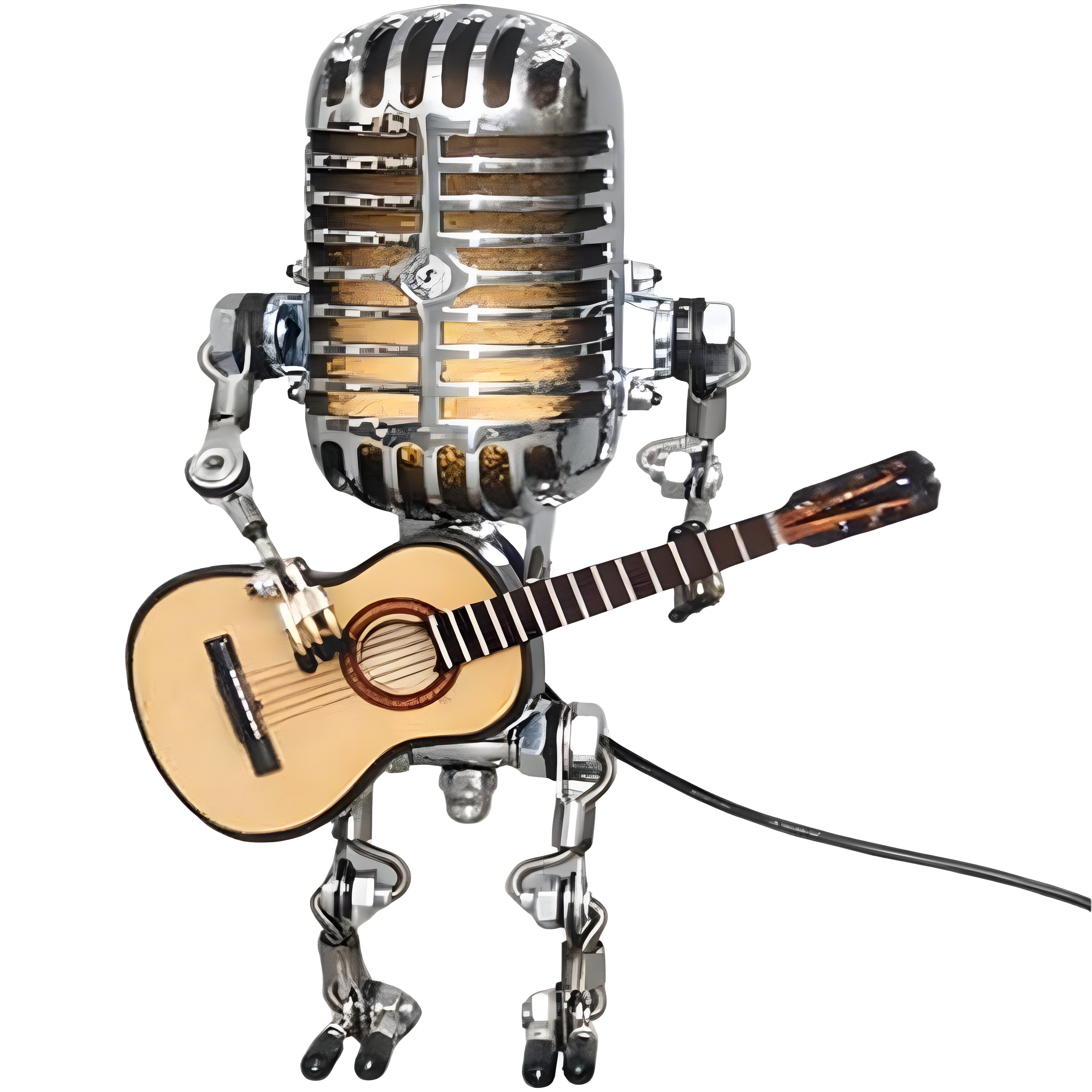 Retro-Inspired LED Microphone Table Lamp