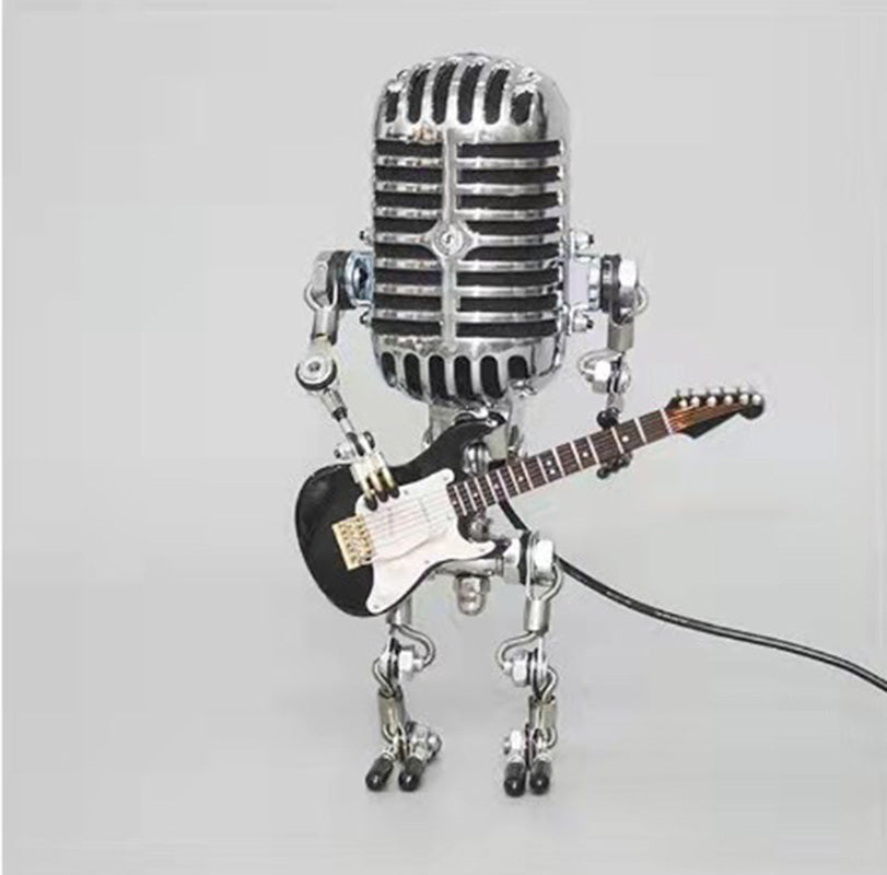 Retro-Inspired LED Microphone Table Lamp