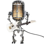 Retro-Inspired LED Microphone Table Lamp