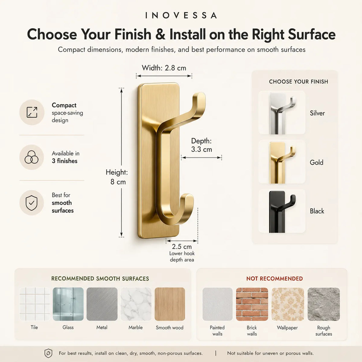 Stainless Steel Wall Hooks for Effortless Organization