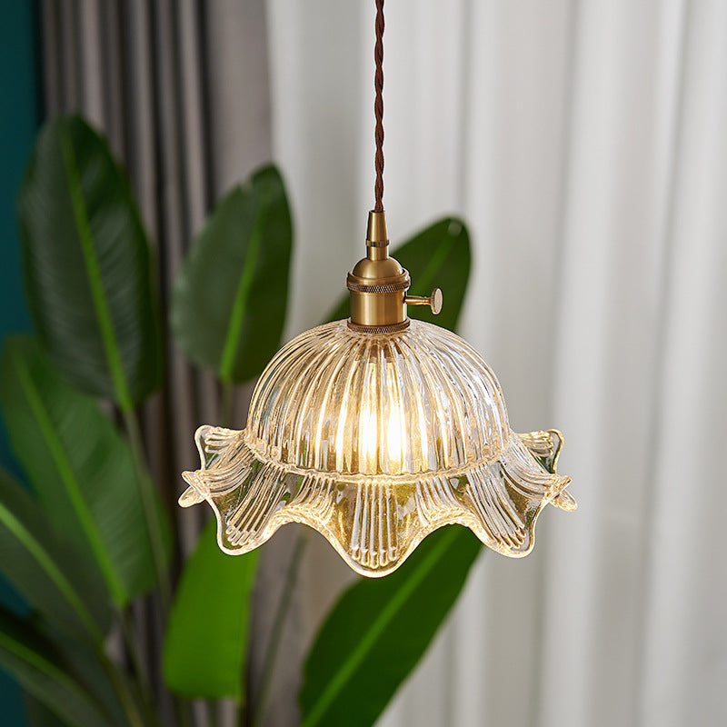 Clear Pendant Light in Vintage Scandinavian Style