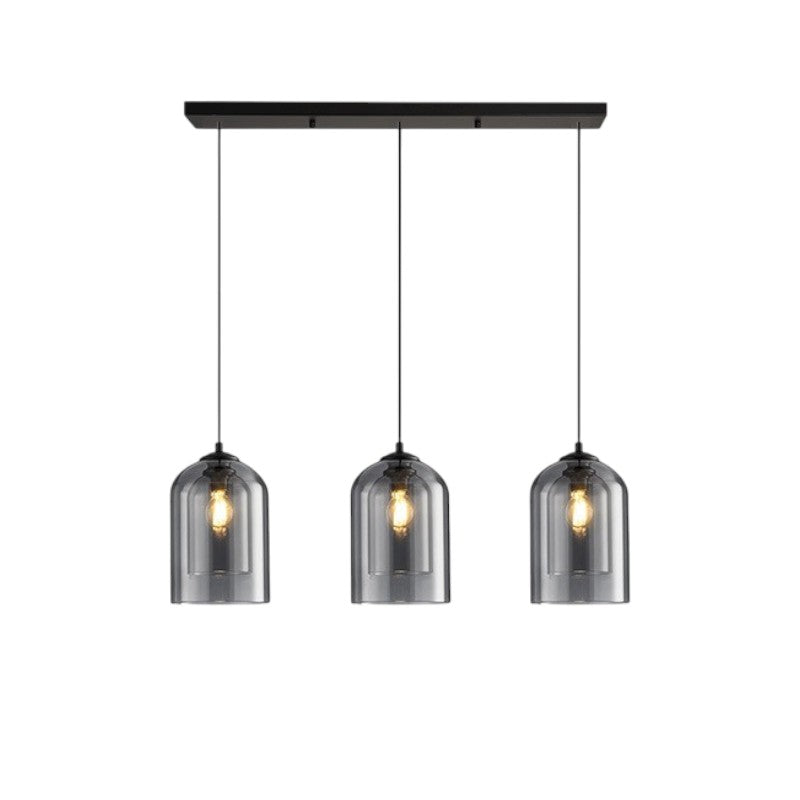Modern Kitchen Island Light with Tinted Glass Shade