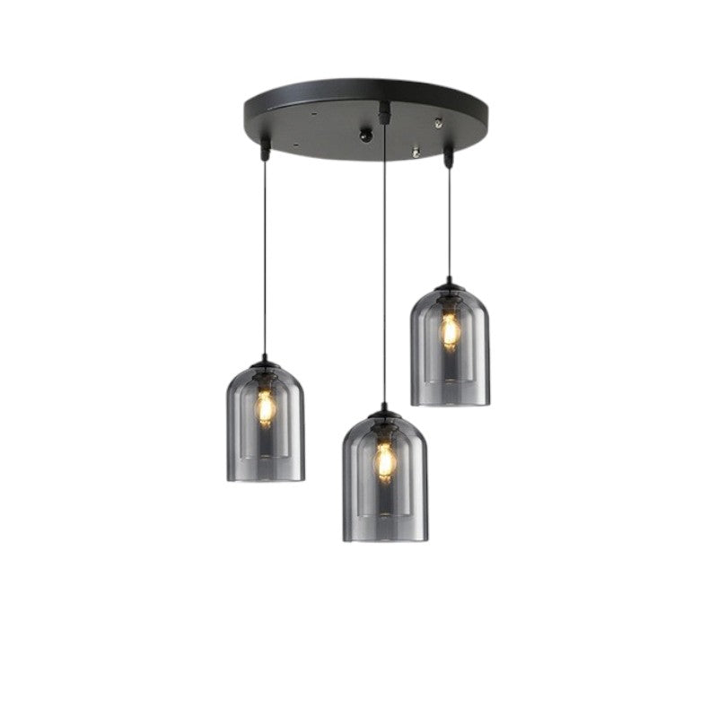 Modern Kitchen Island Light with Tinted Glass Shade