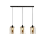 Modern Kitchen Island Light with Tinted Glass Shade