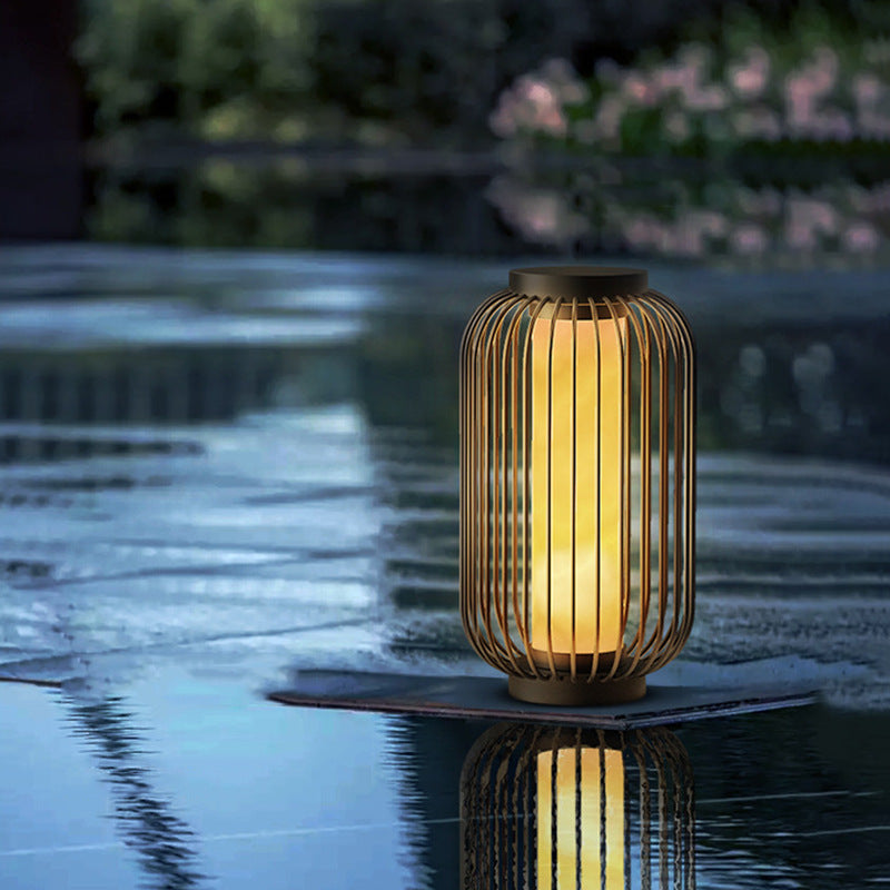Warm Glow Solar Garden Lantern for Outdoor Lighting