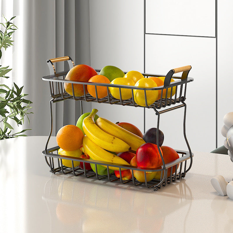 Double-Layered Fruit and Veggie Storage Rack