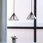 Geometric Pendant Light in Vintage Glass Design