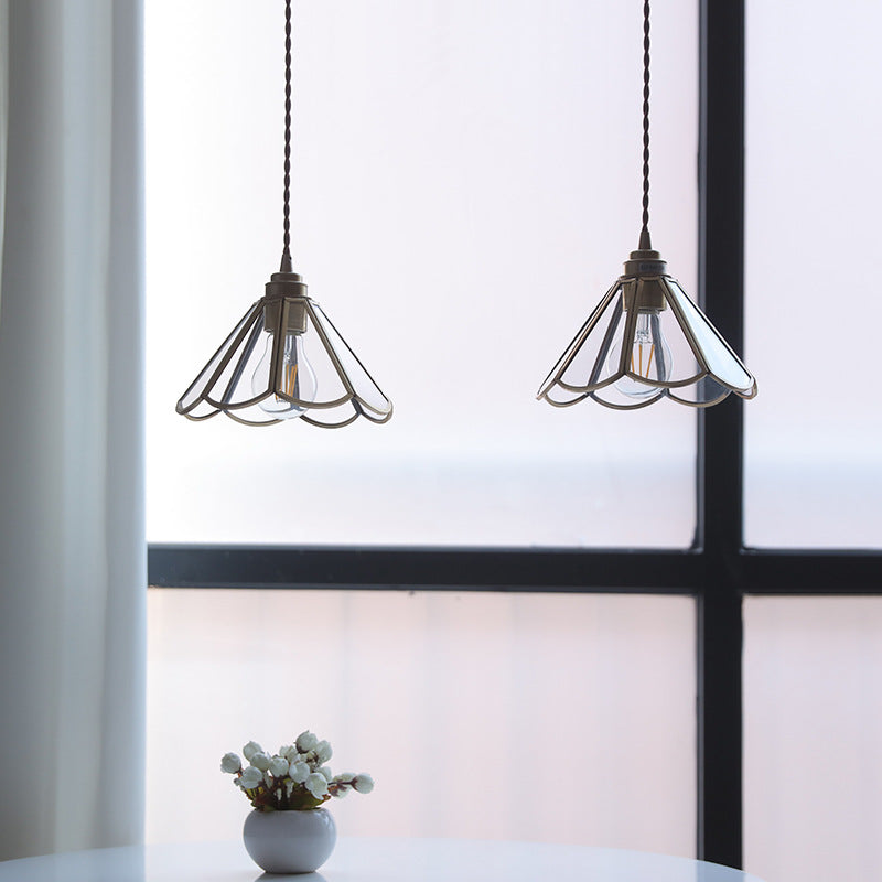 Geometric Pendant Light in Vintage Glass Design