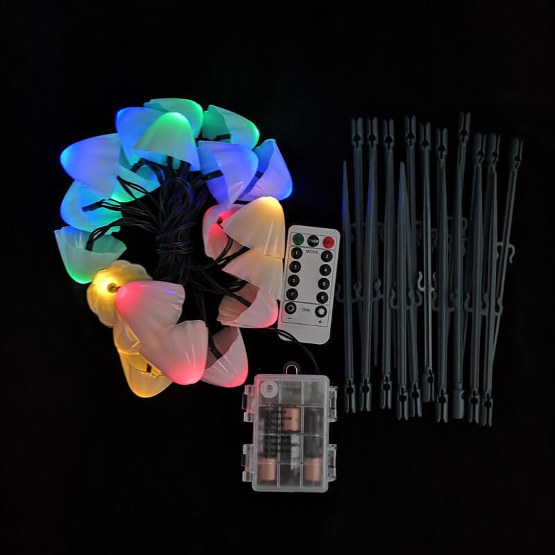 Multicolor LED Cap Solar Garden Mushroom Lights