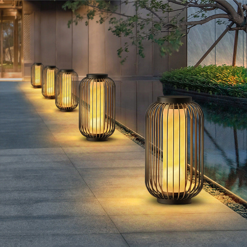 Warm Glow Solar Garden Lantern for Outdoor Lighting
