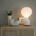 Silk Table Lamp with Wabi-Sabi Design