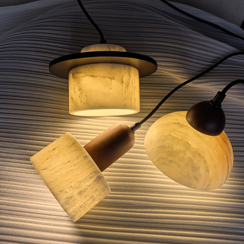 Retro Marble Hanging Light Fixture