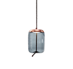 Pendant Light with Smoked Glass in Rose Gold Finish