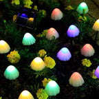 Multicolor LED Cap Solar Garden Mushroom Lights