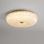 Ceiling Light with Flush Mount – Rippled Glass Design