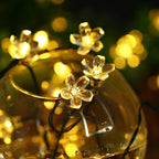 Multicolor LED Solar-Powered Flower String Lights