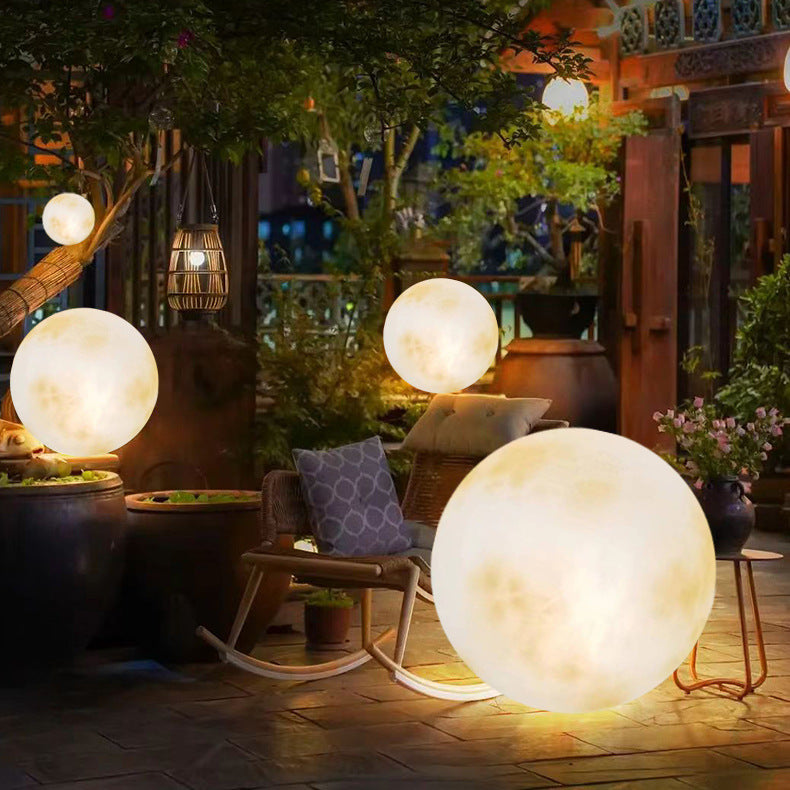 Solar-Powered Moon Lamp for Garden Decor