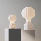 Silk Table Lamp with Wabi-Sabi Design