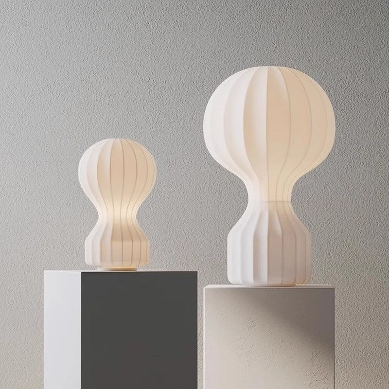 Silk Table Lamp with Wabi-Sabi Design
