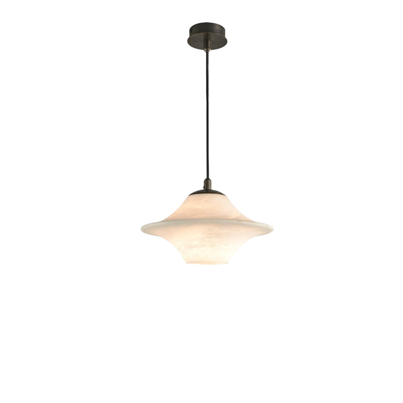 Pendant Light with Marble Stone Design