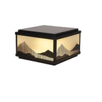 Post Light for Landscape with Solar Power Lantern