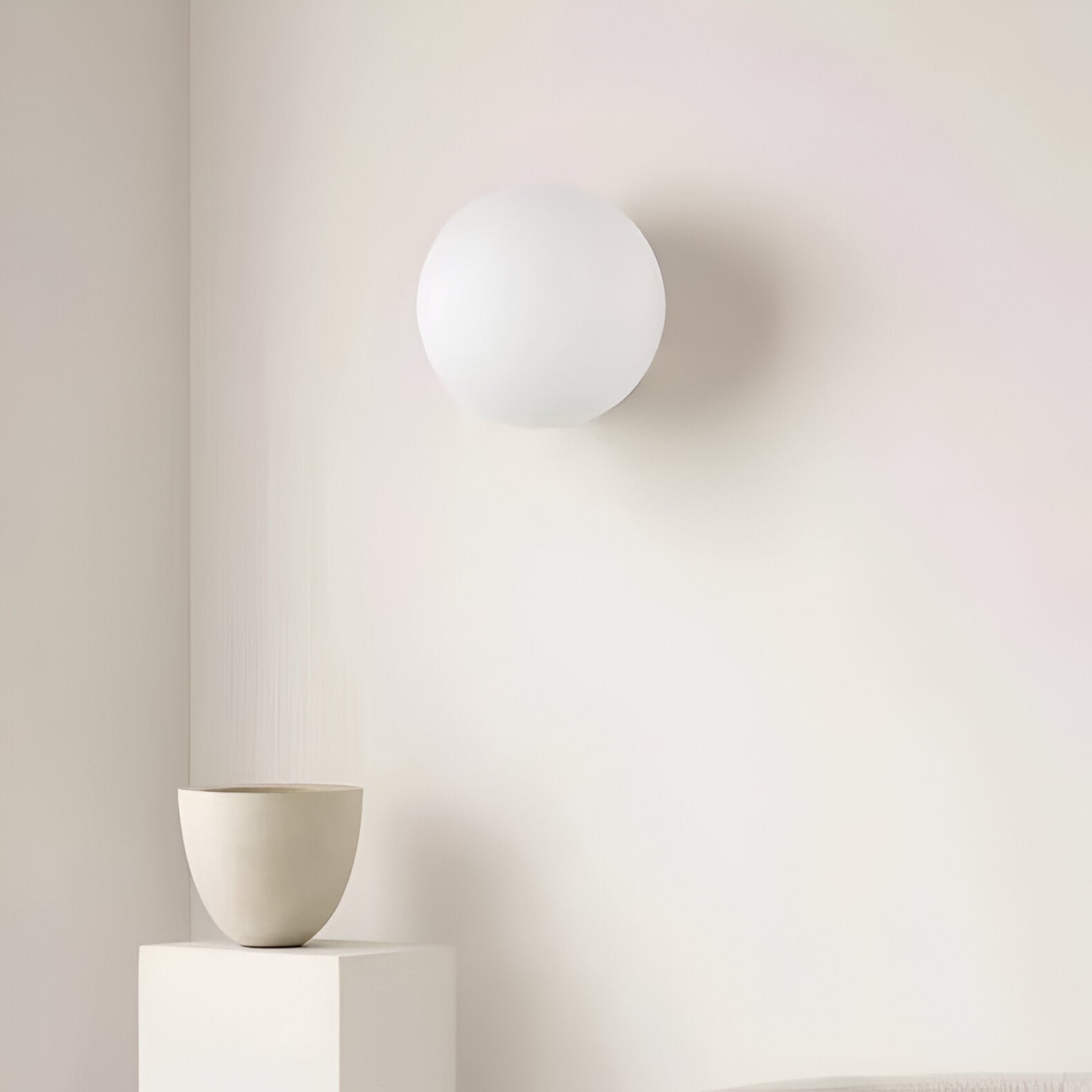 Spherical Frosted Wall Lamp for Modern Interiors
