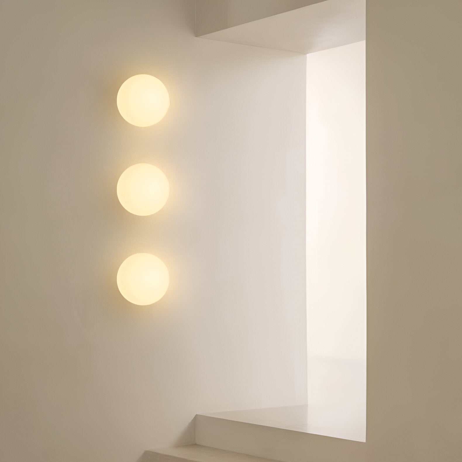 Spherical Frosted Wall Lamp for Modern Interiors