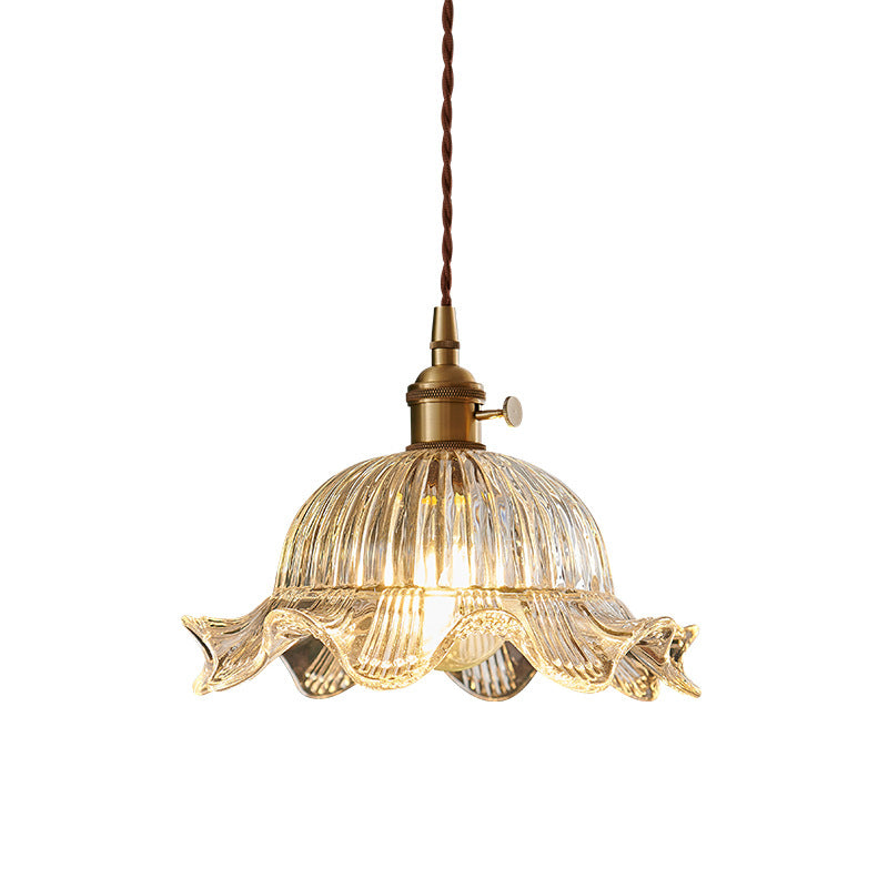 Clear Pendant Light in Vintage Scandinavian Style