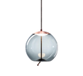 Pendant Light with Smoked Glass in Rose Gold Finish