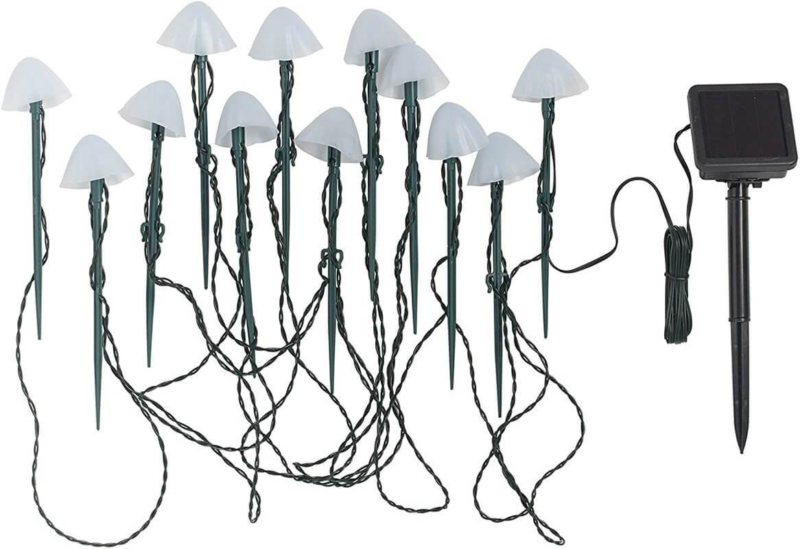 Multicolor LED Cap Solar Garden Mushroom Lights