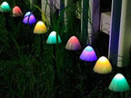 Multicolor LED Cap Solar Garden Mushroom Lights